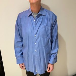 John W Nordstrom blue button down dress shirt